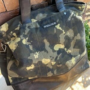 Police camo bag multiple pockets adjustable strap